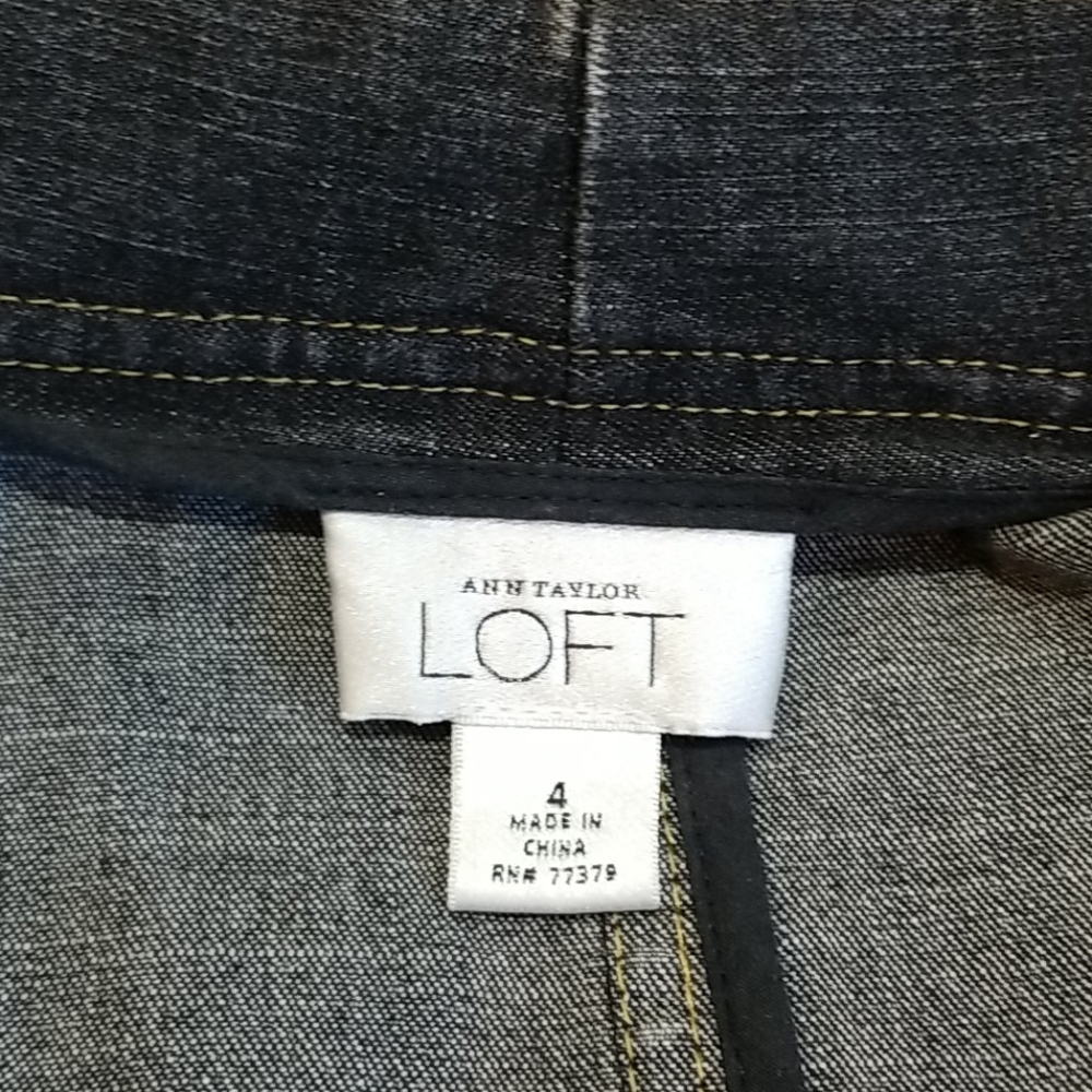 Loft Denim Jacket, Size 4 - Picture 8 of 9